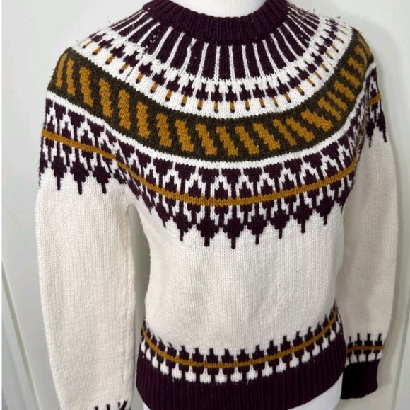 Tory Burch Fair Isle Wool Sweater size M USD 598 MSR Price - Picture 8 of 12